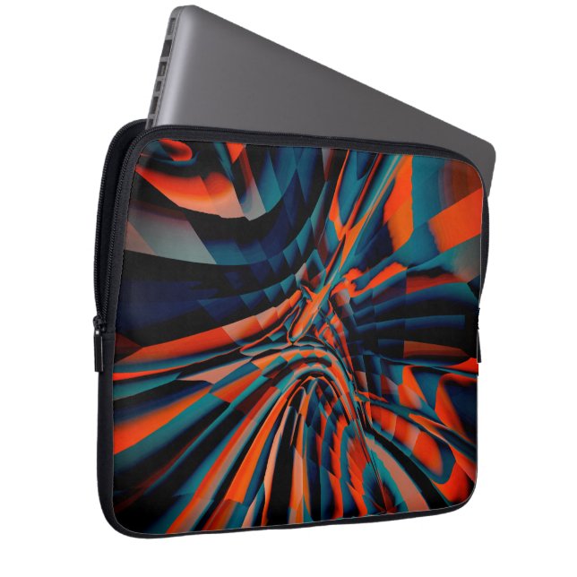 Capa Para Notebook Desenho laranja dos quadrados alinhados na base to (Frente Esquerda)