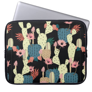 Capa Para Notebook Desenho manual Cactus Plant e Flores
