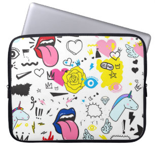 Capa Para Notebook Desenho manual de tendência universal desenhando u