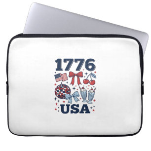 Capa Para Notebook Desenho Vetorial Coquete Patriótico EUA 1776_1