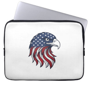 Capa Para Notebook Desenho Vetorial da Bandeira da Águia Patriótica p