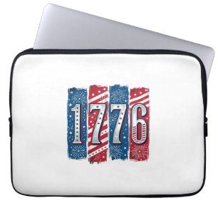 Capa Para Notebook Desenho Vetorial Vintage de Fogos Patrióticos de 1