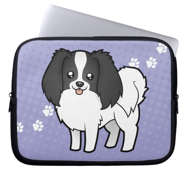 Capa Para Notebook Desenhos animados Phalene/japonês Chin (Frente)