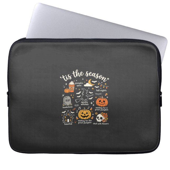 Capa Para Notebook Desenhos de Halloween É a Temporada de Bruxa (Frente)
