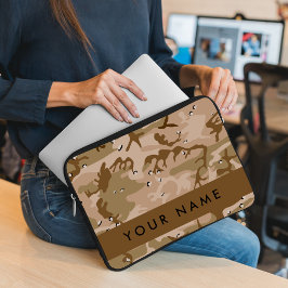 Capa Para Notebook Desert Camouflage Pebbles, o teu nome Personaliza