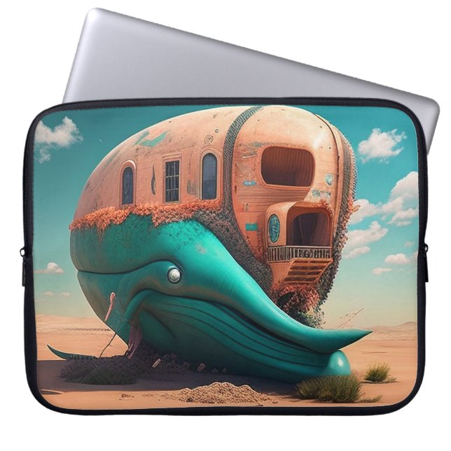 Capa Para Notebook Desert whale house (Frente)