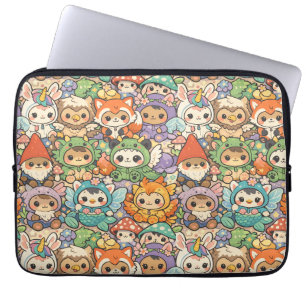 Capa Para Notebook Desfile de Amigos Mitológicos Magia Pastel Cute