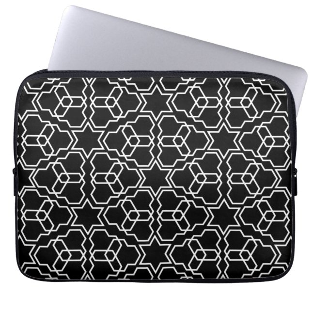 Capa Para Notebook Design Árabe - Padrão Geométrico Islâmico (Frente)