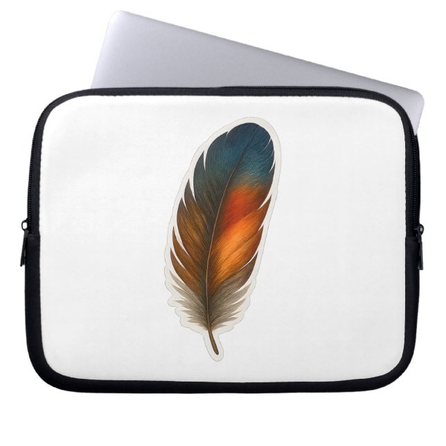 Capa Para Notebook Design Colorida Feather (Frente)