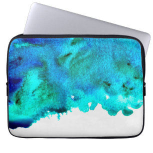 Capa Para Notebook Design de abstrato de aquarela azul
