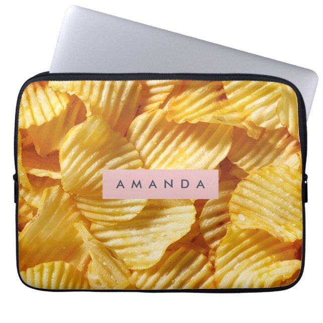 Capa Para Notebook Design de Batata Chips Crocante Personalizado (Frente)