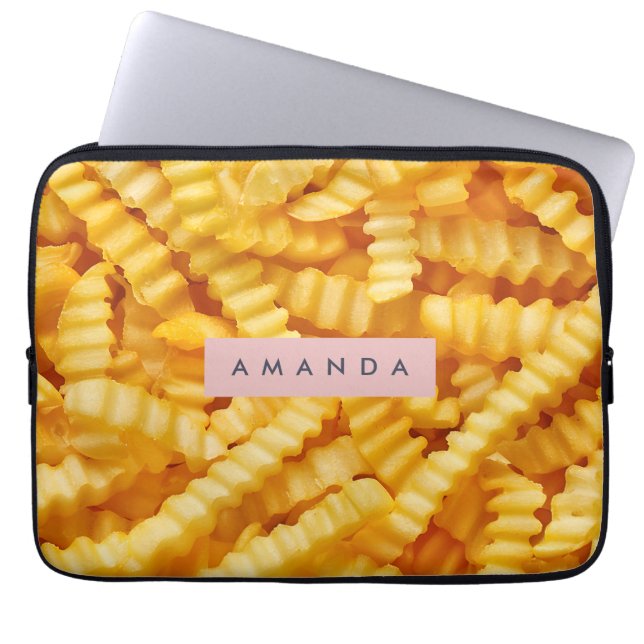 Capa Para Notebook Design de Batatas Fritas Cortadas Onduladas Person (Frente)