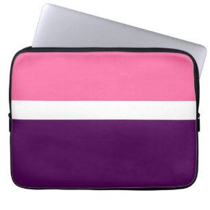 Capa Para Notebook Design de Bloco de Cores Simples Púrpura, Cor-de-R
