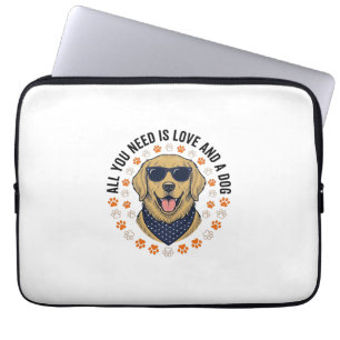 Capa Para Notebook Design de Camisa com Pegada de Pata de Retriever V