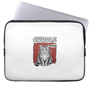 Capa Para Notebook Design de Camisa de Gato Vintage Cuddle King_1