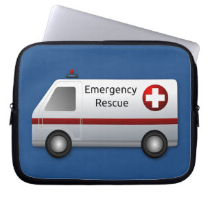 Capa Para Notebook Design de Cartoon Ambulância de Emergência legal