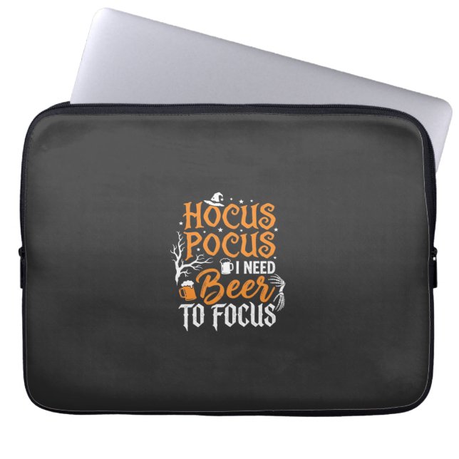 Capa Para Notebook Design de cerveja Hocus Pocus de Halloween_1 (Frente)
