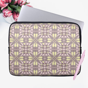 Capa Para Notebook Design de Cinza amarelo-rosa amarelo da manteiga e