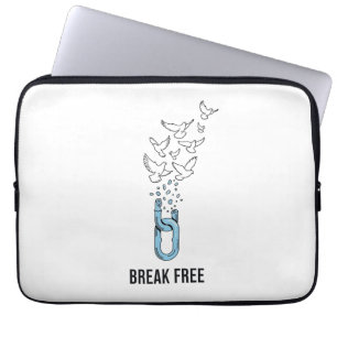 Capa Para Notebook Design de Citação Inspiradora Liberdade