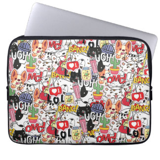 Capa Para Notebook design de estimação engraçado kawaii - amante de a