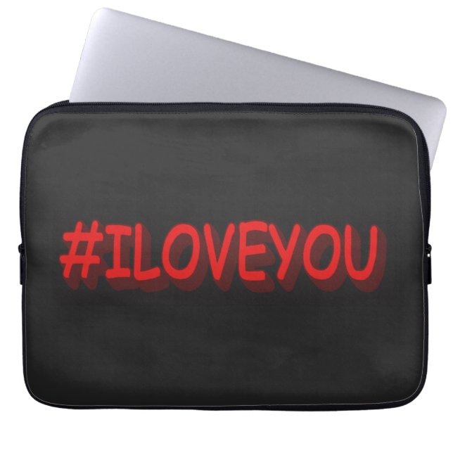 Capa Para Notebook Design de Expressão Bestial "#ILOVEyou". Comprar A (Frente)