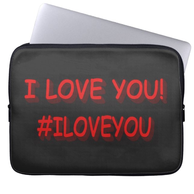Capa Para Notebook Design de Expressão Bonita "EU TE AMO!". Comprar A (Frente)