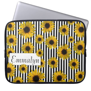 Capa Para Notebook Design de Flores Amarelas,