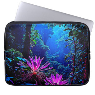 Capa Para Notebook Design de Floresta Mística Glowing Jungle