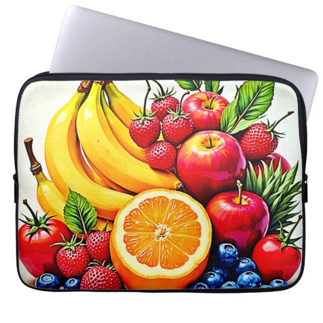 Capa Para Notebook Design de Fruta de Delícia de  Fresca Vibrante (Frente)