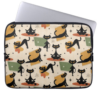 Capa Para Notebook Design de Gato Atômico de Meados do Século | Gato