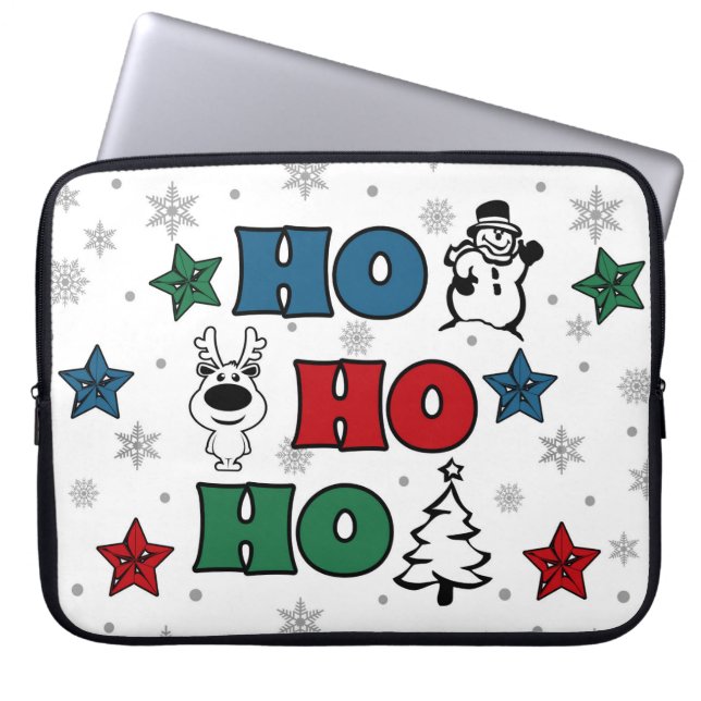 Capa Para Notebook Design de Natal Ho-Ho (Frente)