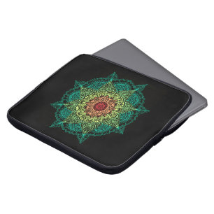 Capa Para Notebook Design de néon da mandala