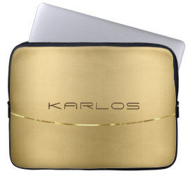 Capa Para Notebook Design de ouro brilhante simples