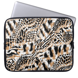 Capa Para Notebook Design de padrão animal. Desi moderno do padrão-le