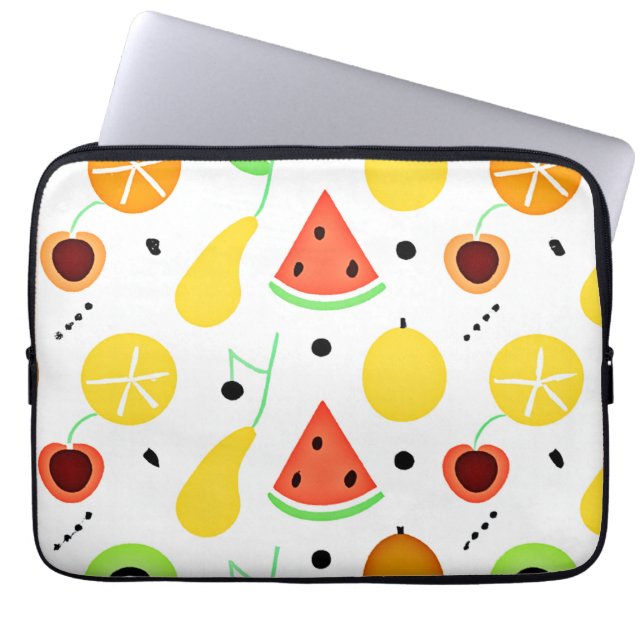 Capa Para Notebook Design de Padrão de Frutas Tropicais (Frente)