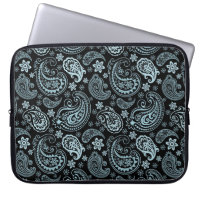 Design de Padrão de Paisley Retro-Paisley de Cinza