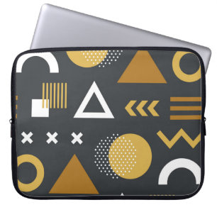 Capa Para Notebook Design de Padrão de Vintagem de Dados Geométricos