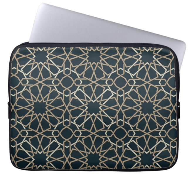 Capa Para Notebook Design de Padrão Geométrico Islâmico (Frente)