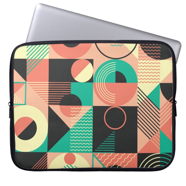Capa Para Notebook Design de Padrão Geométrico Retroativo (Frente)