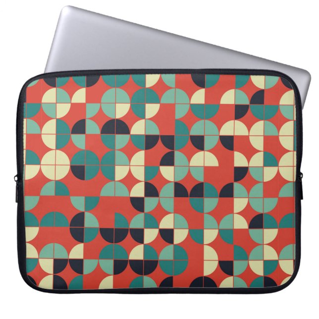 Capa Para Notebook design de padrão geométrico sem costura (Frente)