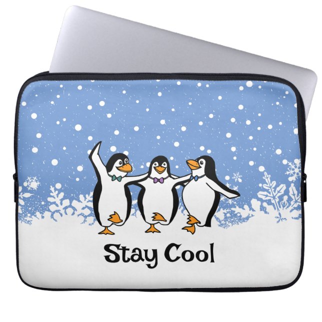 Capa Para Notebook Design de Pinguins Dançantes (Frente)