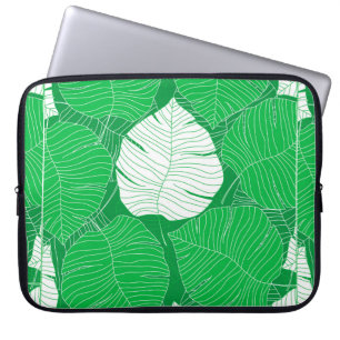 Capa Para Notebook Design de pintura de folha abstrato tropical