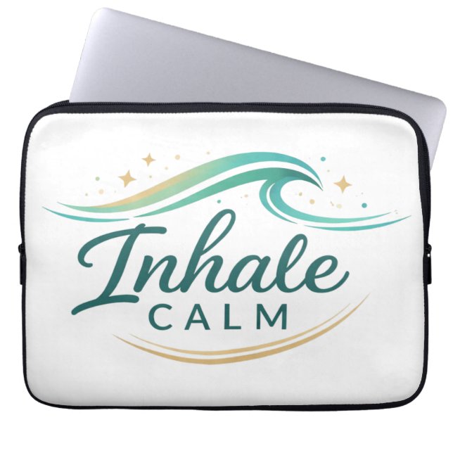 Capa Para Notebook Design de Relaxamento Respiratório Consciente (Frente)