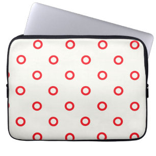 Capa Para Notebook Design de Retro Dot do Círculo Vermelho
