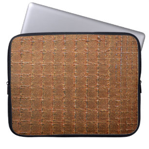 Capa Para Notebook Design de Textura de Couro Crocodilo Castanho Escu