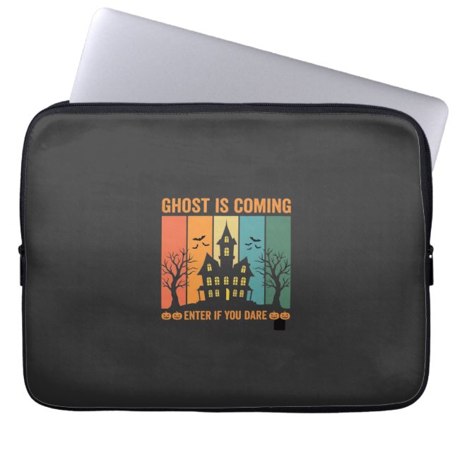 Capa Para Notebook Design de Vetor de Casa Assombrada por Fantasmas n (Frente)