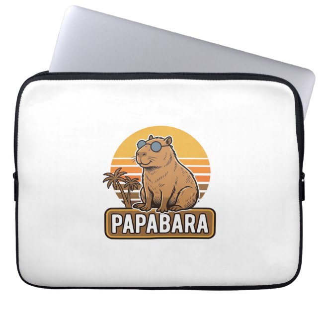 Capa Para Notebook Design de Vetor de Papai Capivara Retro PAPABARA_1 (Frente)