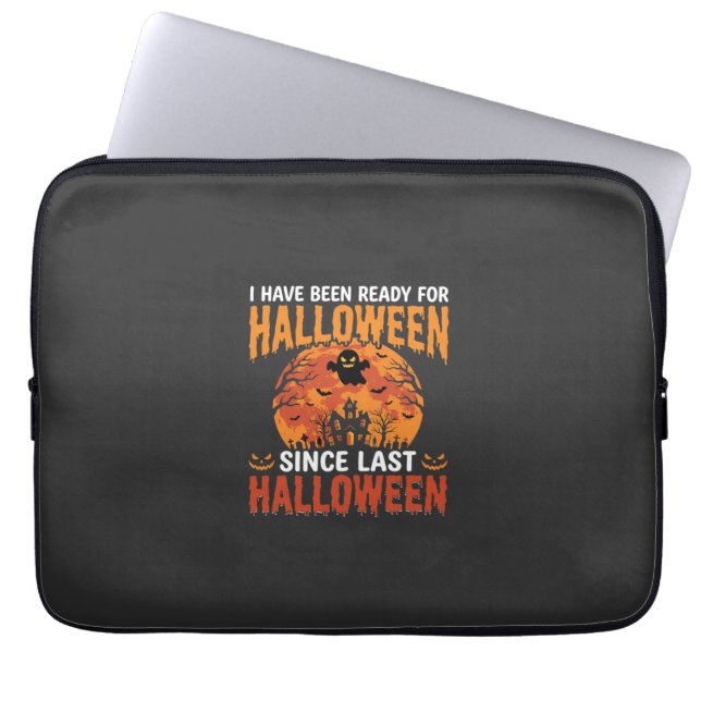Capa Para Notebook Design Divertido de Casa Assombrada de Halloween L (Frente)