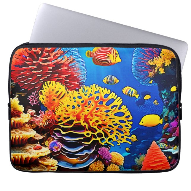 Capa Para Notebook Design do Jardim Submarino (Frente)