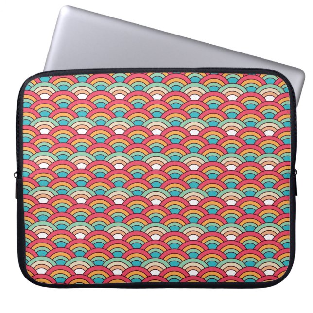 Capa Para Notebook Design Elegante de padrão sem costura tradicional (Frente)